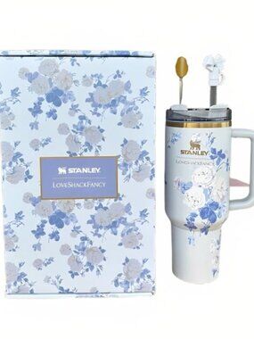 Stanley Quencher 40 oz Tumbler | LoveShackFancy Floral Blue – NEW